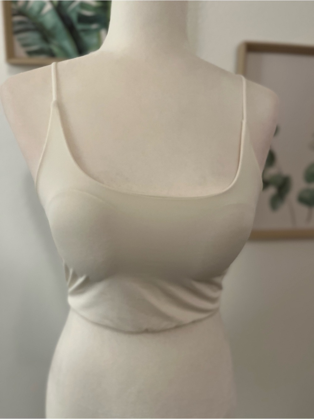 Shein Summer Top Built In Bra White Tank Top, Crop T Shirt